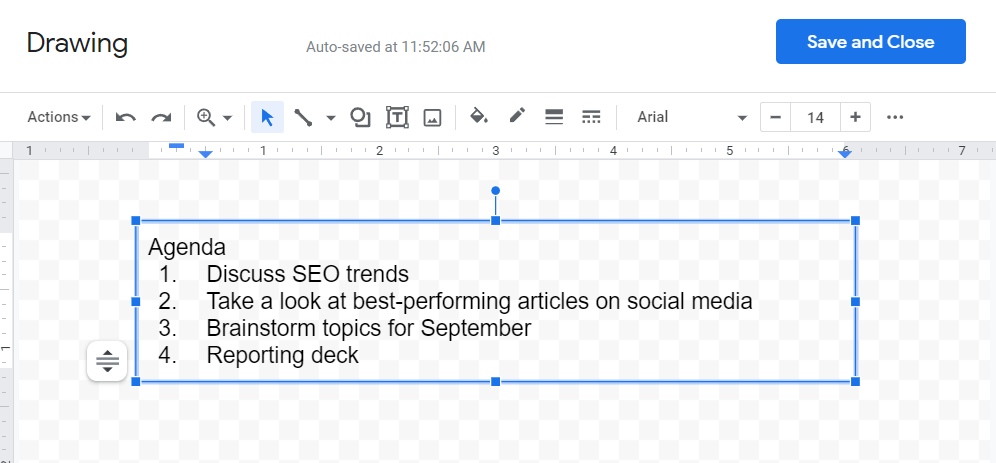 how to insert a text box google docs