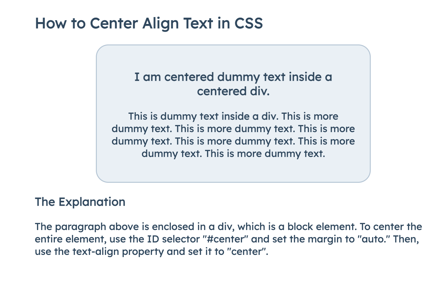 How to Center Text & Headers in CSS Using the Text-Align Property