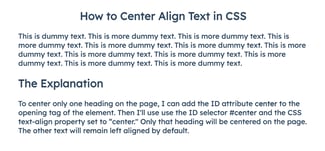 How to Center Text & Headers in CSS Using the Text-Align Property