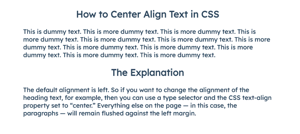 How to Center Text & Headers in CSS Using the Text-Align Property