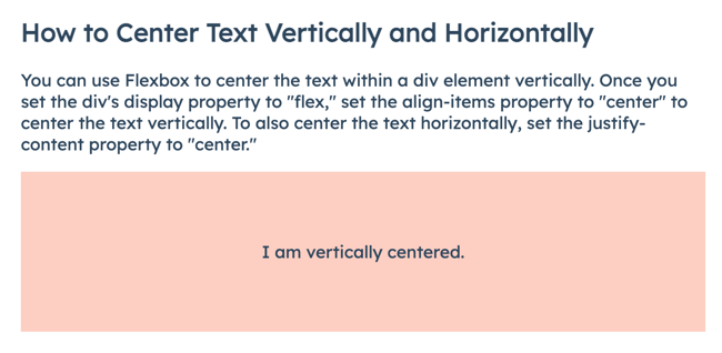 how to vertically focus text in css: utilize flexbox