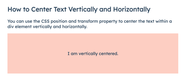 how to vertically focus text in css: utilize the css position and change home