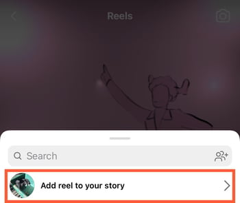 how to repost on instagram: add reel to your story