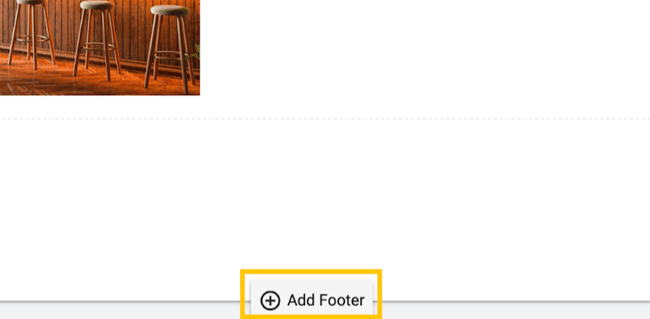 how to use google sites: add footer button