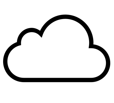 icons8 outlined black cloud icon