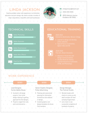 nfographic resume marketing template