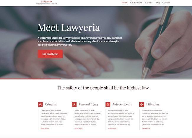 wordpress law firm themes: lawyeria