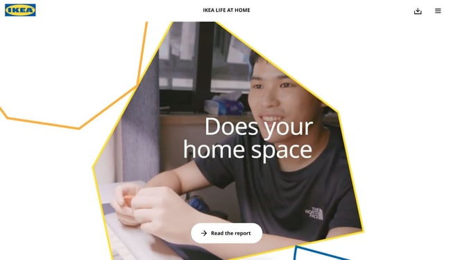microsite examples: life at home ikea homepage
