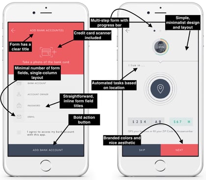 mobile form design examples