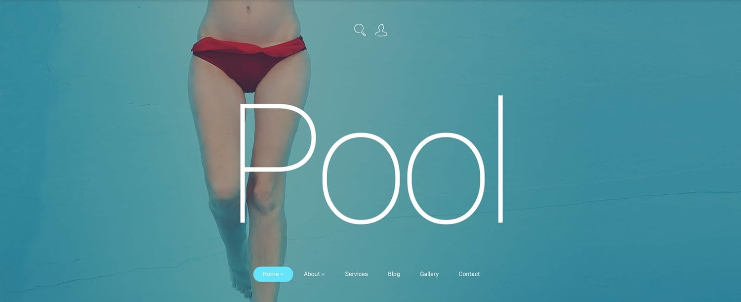 product page for the modern wordpress theme Pool