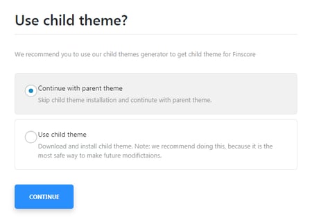 how to install monstroid themes, opt for child theme
