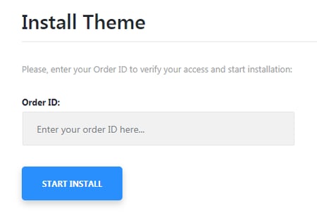 how to install monstroid themes, put order id