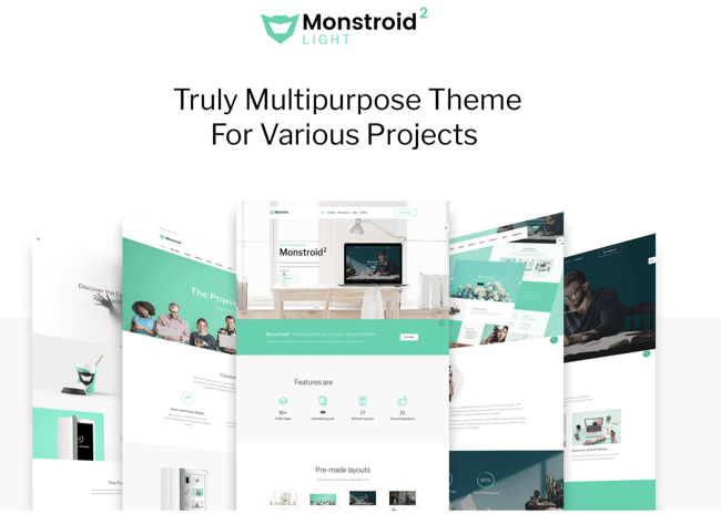 monstroid WordPress themes, Monstroid2 Light