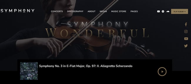 A WordPress theme for musicians.