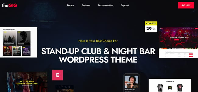 A WordPress theme for bands — TheGig.