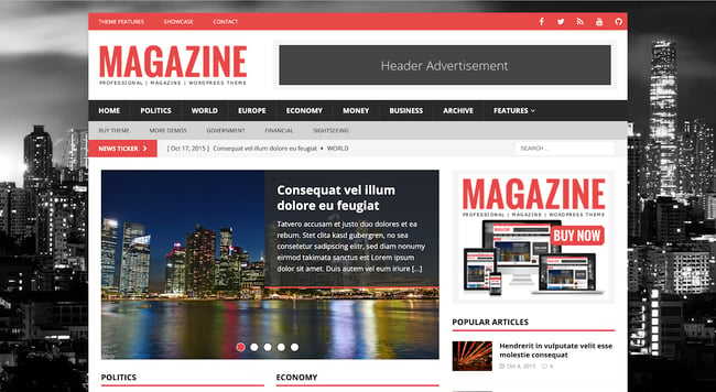 Newsletter WordPress themes, MH Magazine is a responsive-ready WordPress theme that can handle your magazine or newsletter