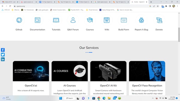 open source ai software, OpenCV for computer vision AI