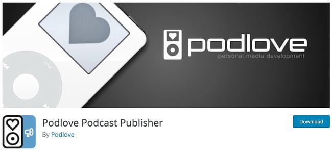 product page from the podcast wordpress plugin podlove podcasting publisher