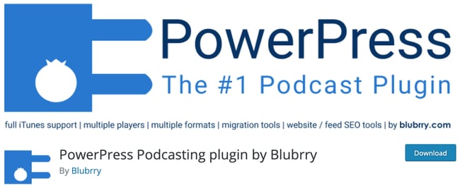 product page from the podcast wordpress plugin powerpress podcasting plugins
