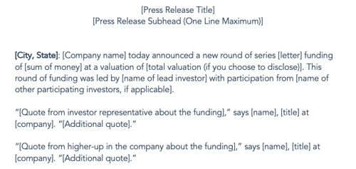 press release templates funding.png?width=500&height=238&name=press release templates funding - How to Write a Press Release [Free Press Release Template + Examples]