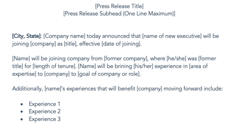 press release templates new hire.png?width=500&height=266&name=press release templates new hire - How to Write a Press Release [Free Press Release Template + Examples]