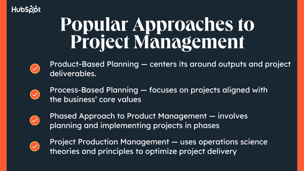 مبانی مدیریت پروژه، رویکردهای مدیریت پروژه.
