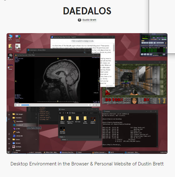 Daedalos react website example
