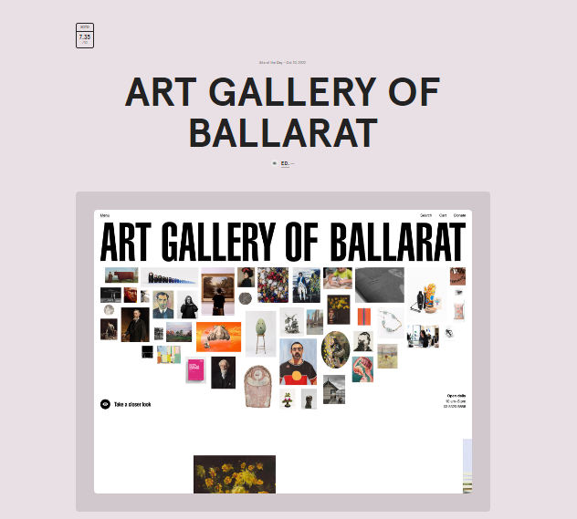 Art Gallery of Ballarat website