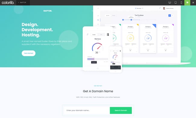 Launch your app with the Raptor responsive Website template from Colorlib