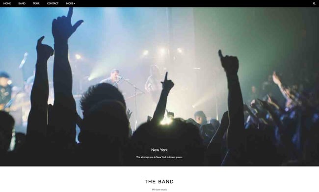 Nhận mẫu Trang web đáp ứng từ Trường học W3 cho ban nhạc của bạn