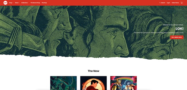 Mondo gives off graffiti vibes with its use of textures and illustrations on its retro-inspired website