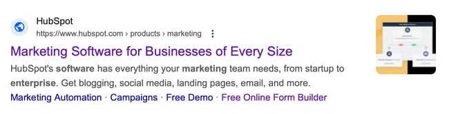 seo strategy: title in search result