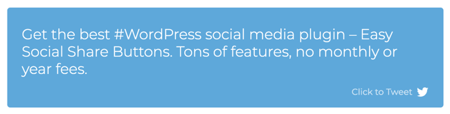 easy social share buttons click-to-tweet module