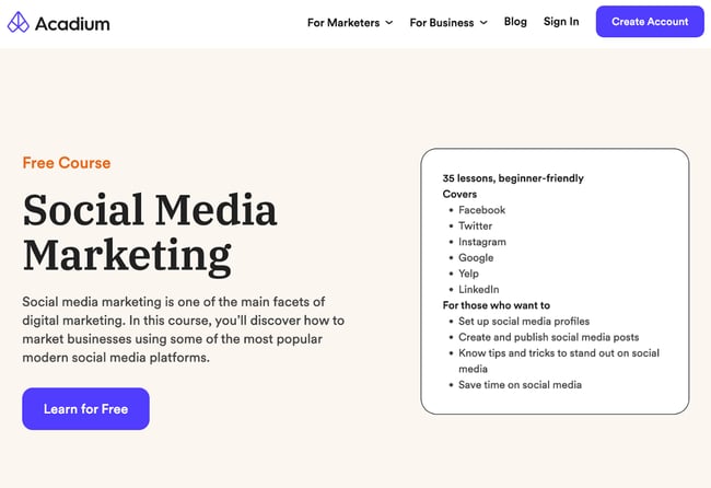 35 Free Social Media and Marketing Courses to Grow Your Skills