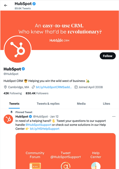 twitter marketing hubspot profile.png?width=500&height=713&name=twitter marketing hubspot profile - Twitter Marketing in 2023: The Ultimate Guide