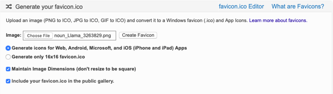 favicon.ico generator, favicon example.
