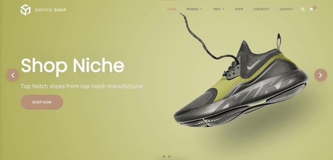 demo page for the wordpress ecommerce theme suffice