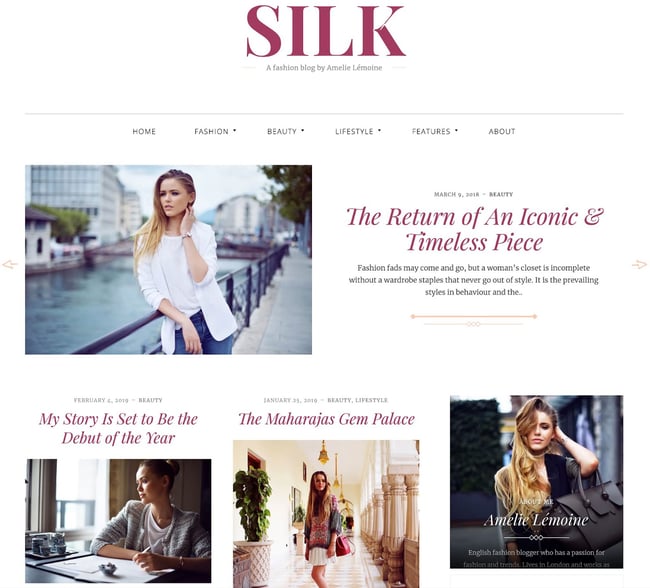 best wordpress fashion themes, silk