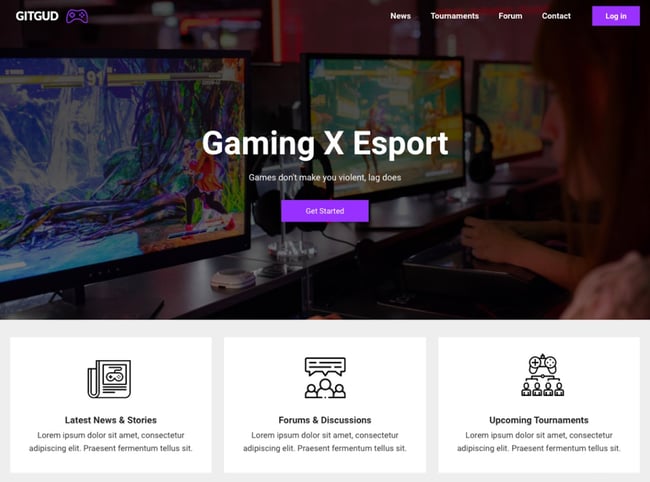 Video game WordPress theme, Export X Gaming