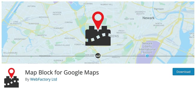 download page banner for the wordpress google maps plugin map block for google maps