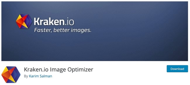 download page for the wordpress image optimization plugin kraken
