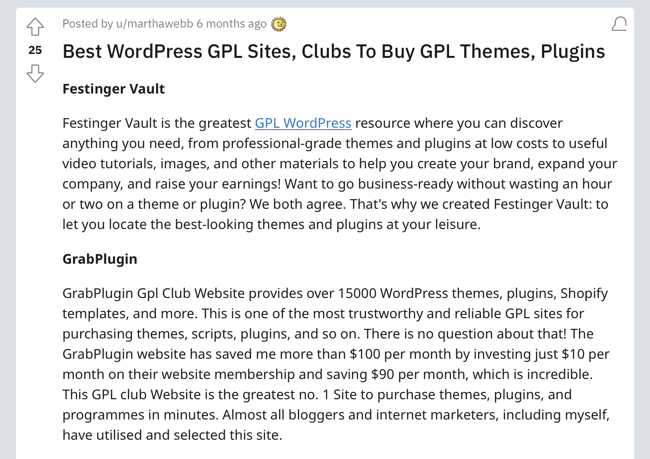 WordPress reddit communities, best WordPress GPL site