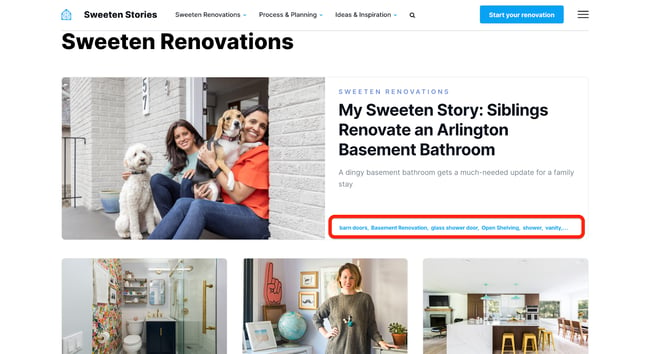 best tags for wordpress, bathroom renovation tag example