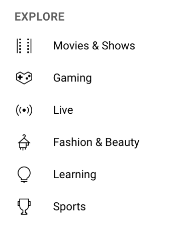 youtube seo checklist: explore categories