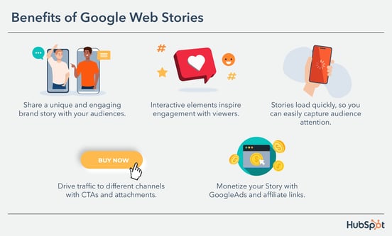 the benefits of Google online stories