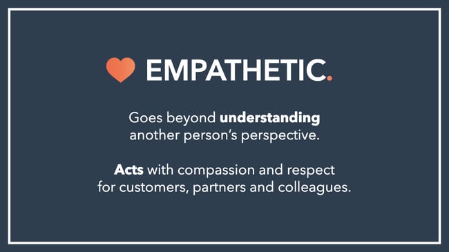 HubSpot company value: Empathetic definition