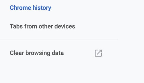 How to clear browsing data on Google Chrome.