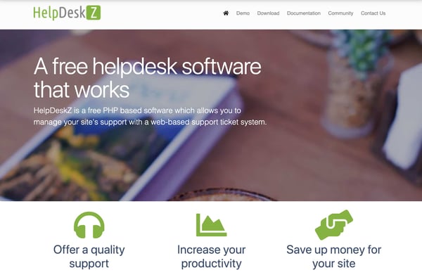 free help desk software: helpdeskz