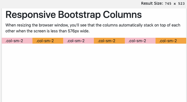 Responsive Bootstrap Columns example