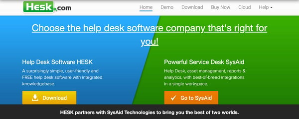 free help desk software: hesk